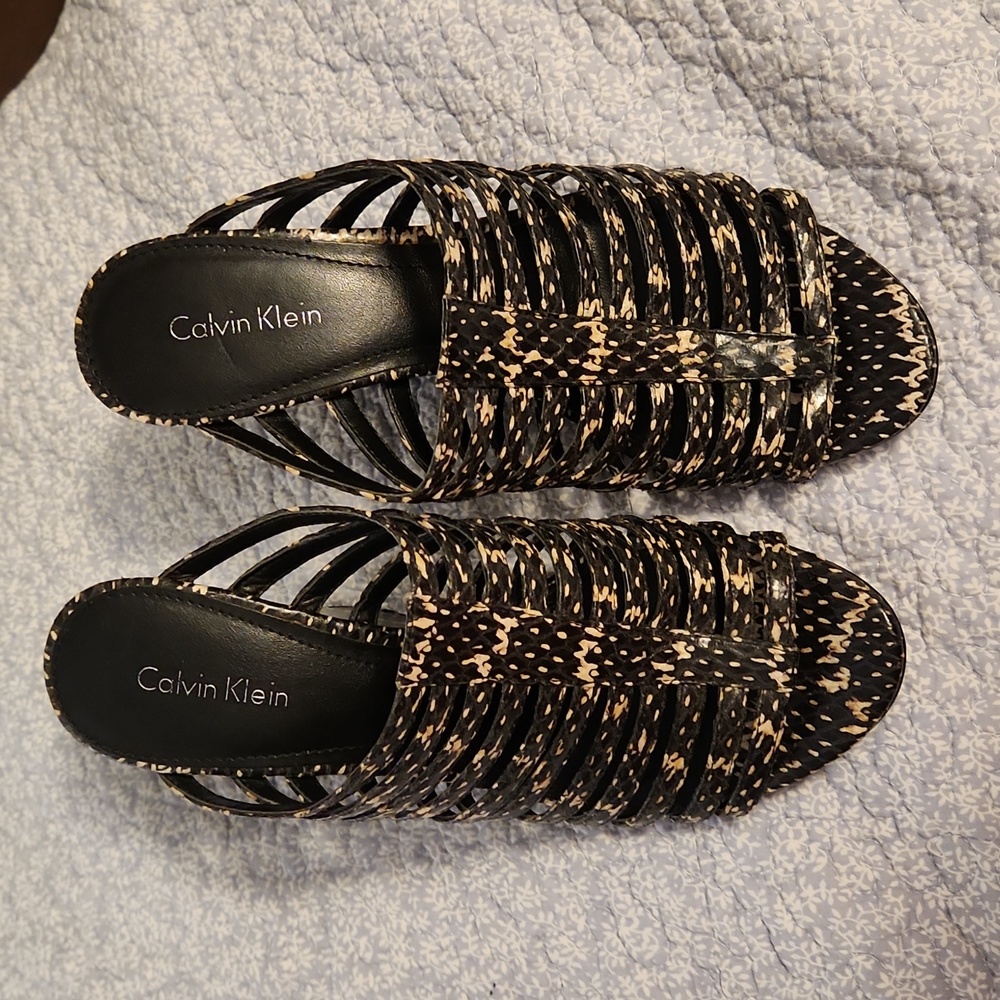 Snakeskin womens fashion sandal
